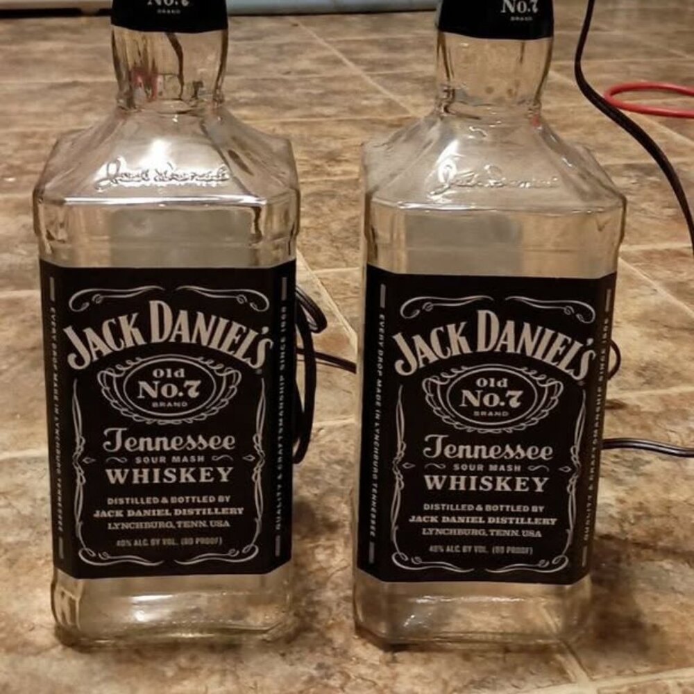 Jack Daniels Bottle Lamps PAIR Unused